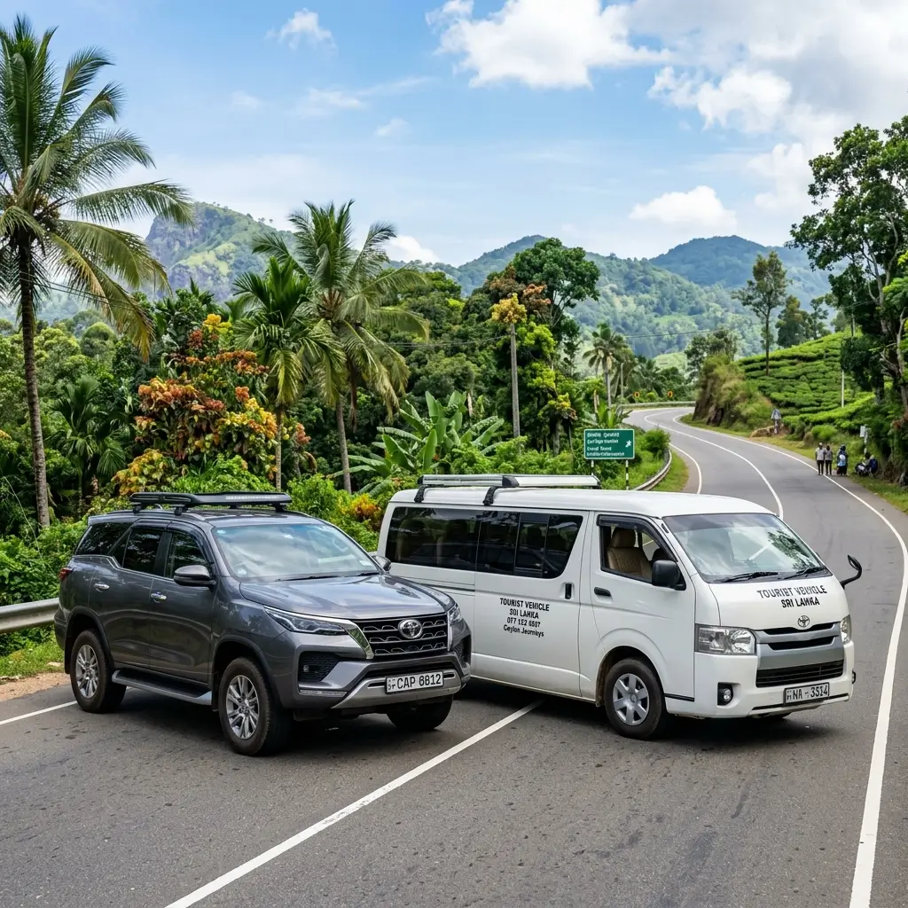 Different tourist vehicle options in Sri Lanka